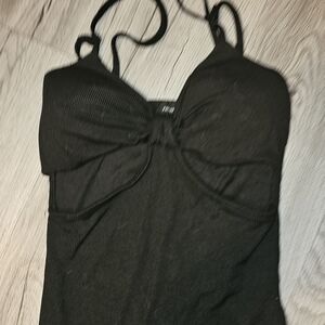Elegant Black Camisole with Bow Detail